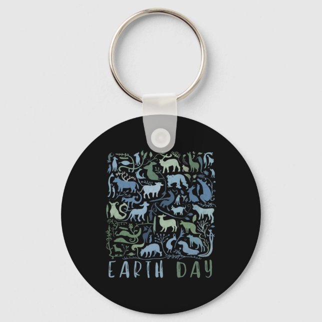 Earth Day For Kids  Key Ring (Front)