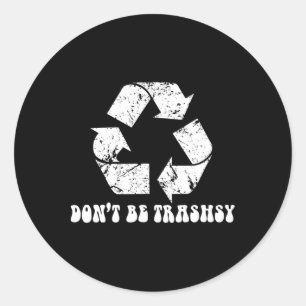 Earth Day Funny Environmental Nature Recycling Classic Round Sticker