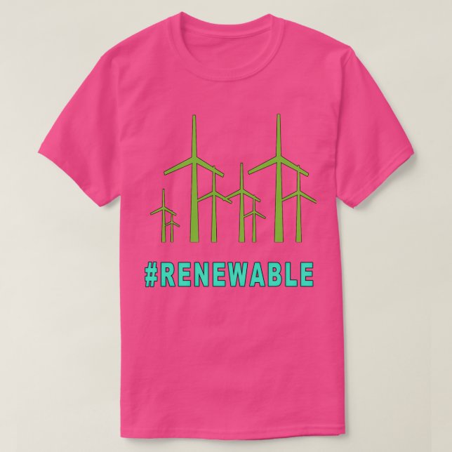 Earth Day Gift Solar Energy Wind Energy Renewable  T-Shirt (Design Front)