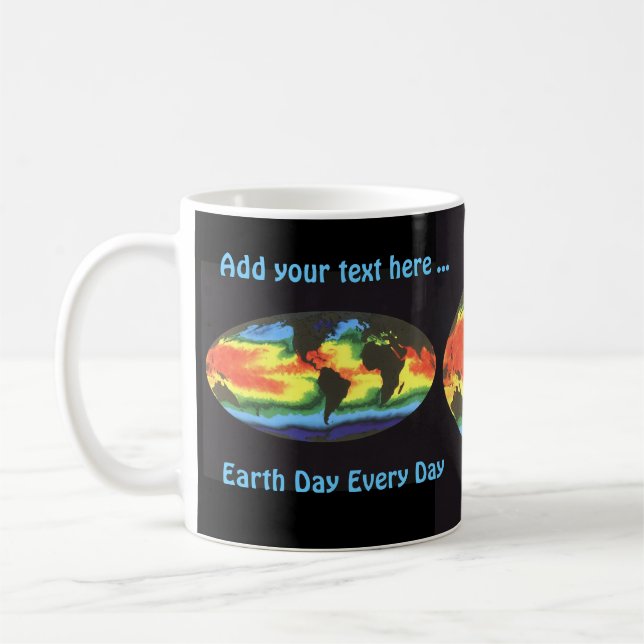 Earth Day - Global sea surface temperature Coffee Mug (Left)