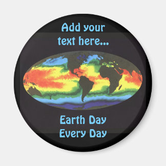 Earth Day - Global sea surface temperature Magnet