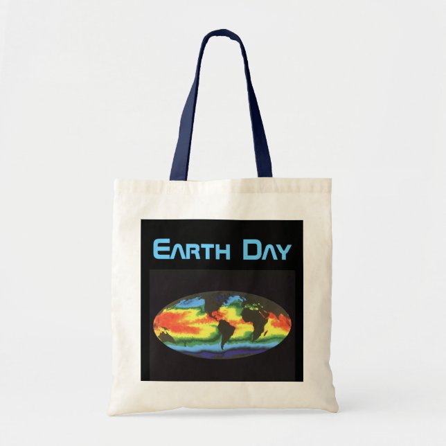 Earth Day - Global sea surface temperature Tote Bag (Front)