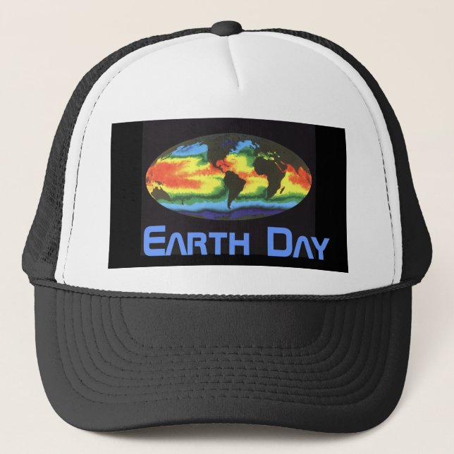 Earth Day - Global sea surface temperature Trucker Hat (Front)