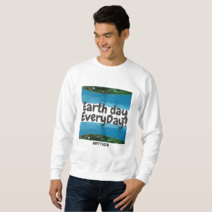 earth day, go green, art simple elegant science sweatshirt