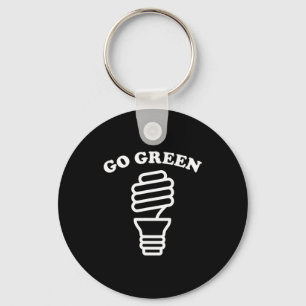 Earth Day Go Green Eco Led Light T Shirt Key Ring