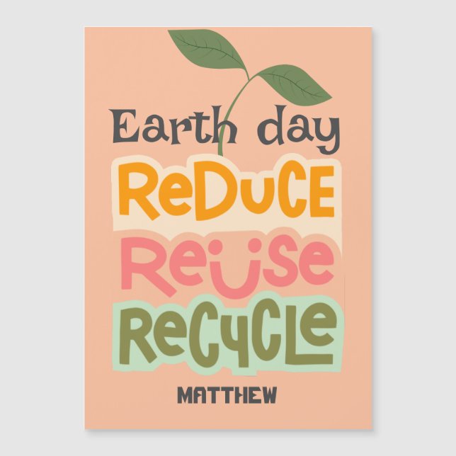 earth day, go green, simple elegant science (Front)