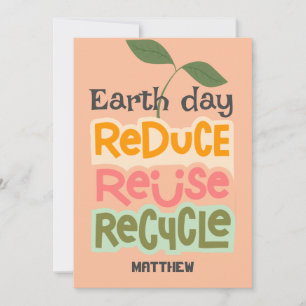 earth day, go green, simple elegant science card
