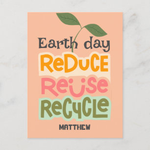 earth day, go green, simple elegant science card