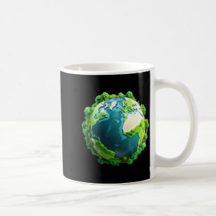 Earth Day Green And Blue Earth With Trees T Shirt Coffee Mug