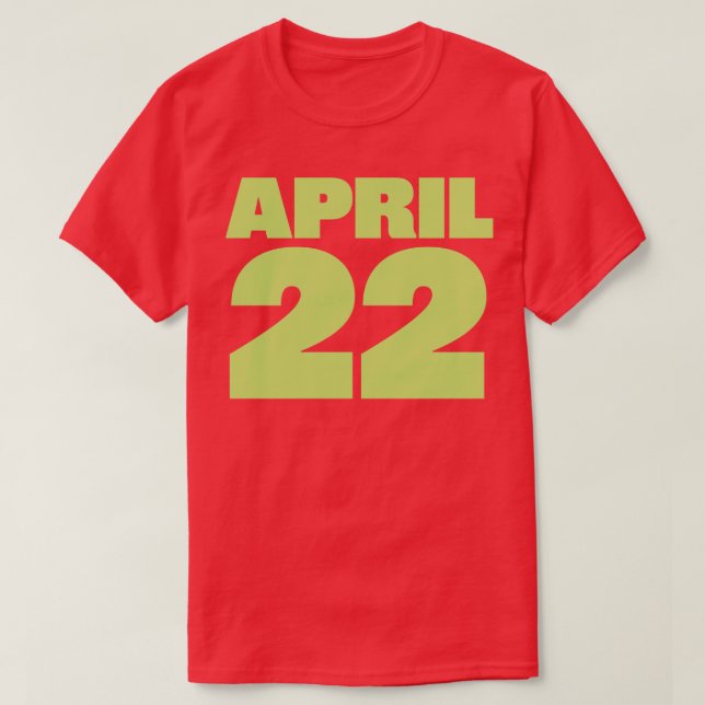 Earth Day Green April T-Shirt (Design Front)