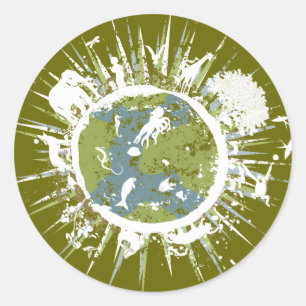 Earth Day Green Stickers