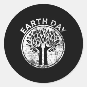 Earth Day Hands Tree Lover Nature Planet Science Classic Round Sticker