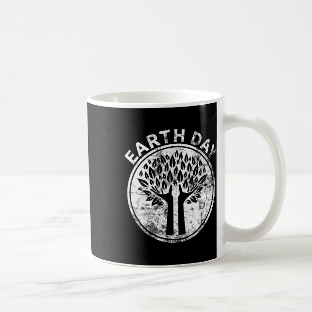 Earth Day Hands Tree Lover Nature Planet Science  Coffee Mug (Right)