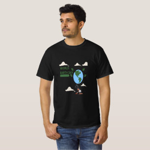 Earth Day Harmony – Blue & Green Illustration T-Shirt