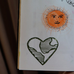 Earth Day Heart Earthy Love                        Self-inking Stamp