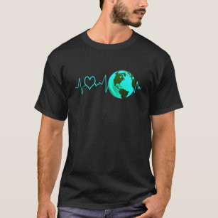 Earth Day Heartbeat Recycling Climate Change Activ T-Shirt