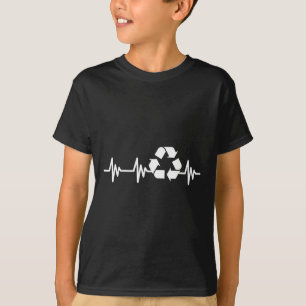 Earth Day Heartbeat Recycling Recycle For Men Wome T-Shirt