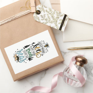 Earth day help bees plant trees clean seas quote rectangular sticker