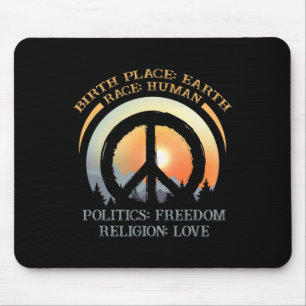 Earth Day Human Freedom Love Shirt Gift Mouse Mat