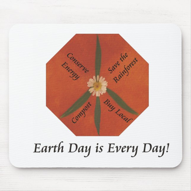 Earth Day is Every Day Mouse Mat (Front)