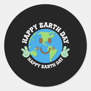 Earth Day Kids Toddler Boys Cute Planet Funny Nove Classic Round Sticker