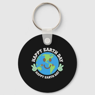 Earth Day Kids Toddler Boys Cute Planet Funny Nove Key Ring