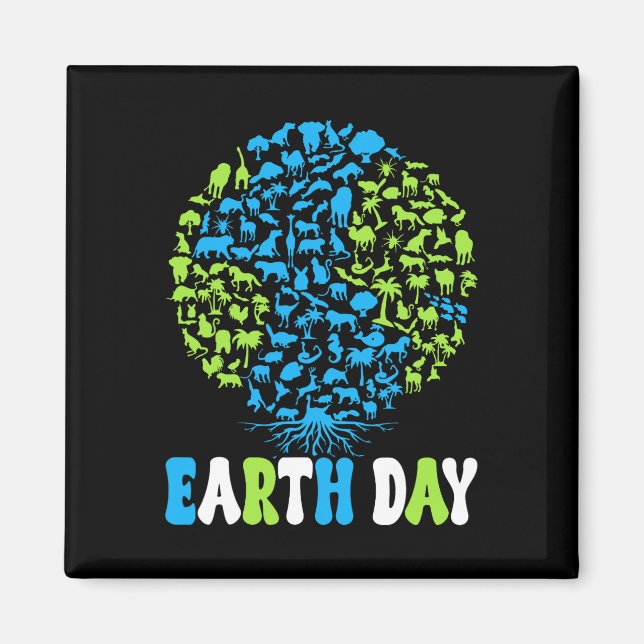 Earth Day Kids Women And Men Cute Earth Day  Magnet (Front)