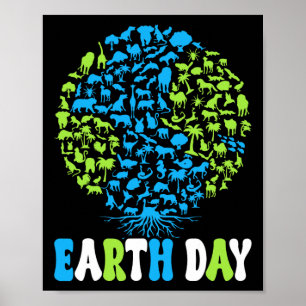Earth Day Kids Women And Men Cute Earth Day  Poster