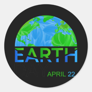 Earth Day Kids Women Men Youth Happy Earth Day Classic Round Sticker