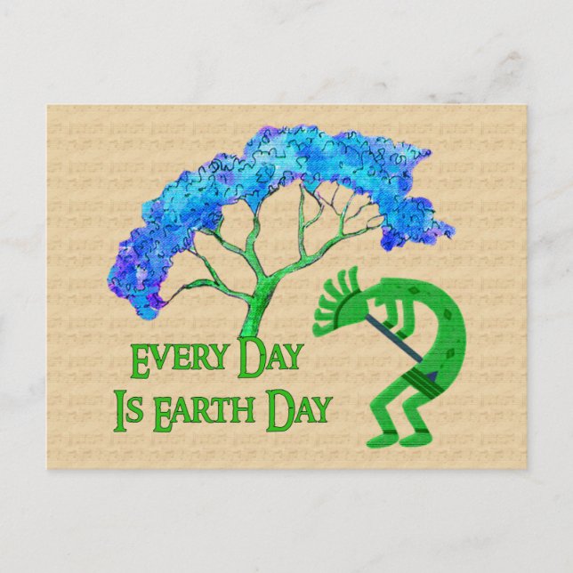 Earth Day Kokopelli Postcard (Front)