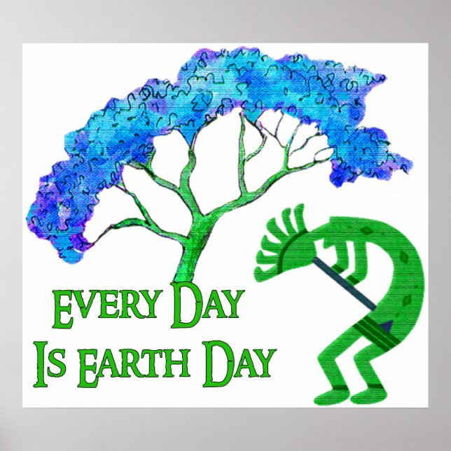 Earth Day Kokopelli Poster (Front)