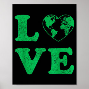 Earth Day Love Floral Earth Day Everyday Save The Poster