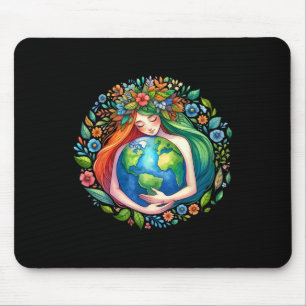 Earth Day Love Mother Earth Planet Hug Nature Envi Mouse Mat