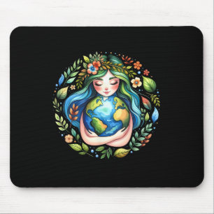 Earth Day Love Mother Earth Planet Hug Nature Envi Mouse Mat