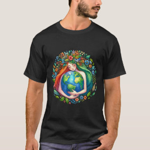 Earth Day Love Mother Earth Planet Hug Nature Envi T-Shirt