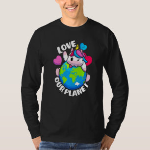 Earth Day Love Our Planet Unicorn Environmental An T-Shirt