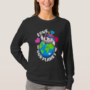 Earth Day Love Our Planet Unicorn Environmental An T-Shirt