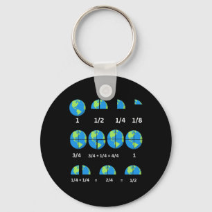 Earth Day Math Teacher Fractions Teaching Fraction Key Ring