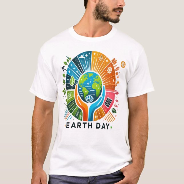Earth Day Men's Basic T-Shirt (Front)