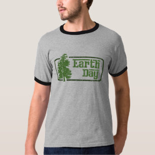 Earth Day Mens Ringer T-Shirt