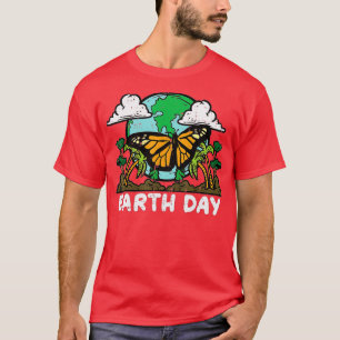 Earth Day Monarch Butterfly Cute Environment Men W T-Shirt
