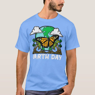 Earth Day Monarch Butterfly Cute Environment Men W T-Shirt