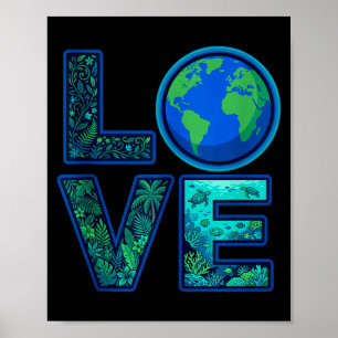 Earth day nature love eco friendly environmental poster