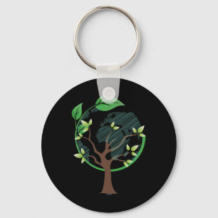 Earth Day Nature Lover Conservationalist Environme Key Ring