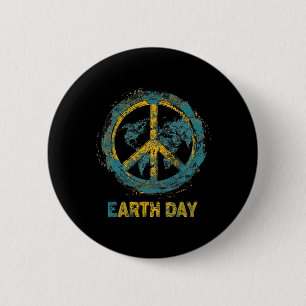 Earth Day Nature Planet Conservation Tree Men Wome 6 Cm Round Badge