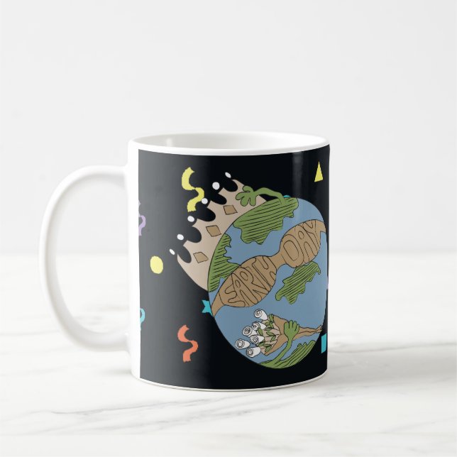 Earth Day on classic white coffee mug (Left)