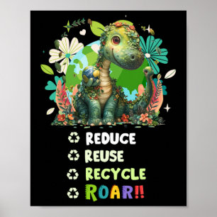 Earth Day Outfit Idea For Kids And Boys Dinosaur E Poster