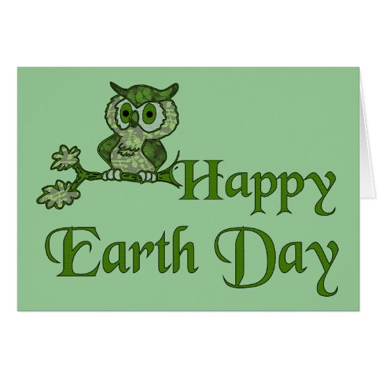 Earth Day Owl Card