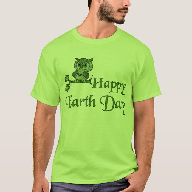 Earth Day Owl T-Shirt (Front)