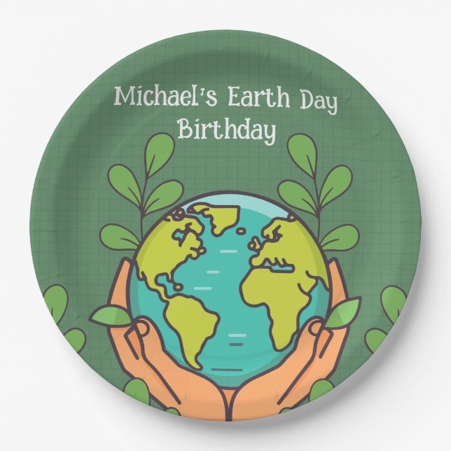 Earth Day Party  Paper Plate (Front)